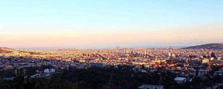 febrero vista sobre Barcelona
